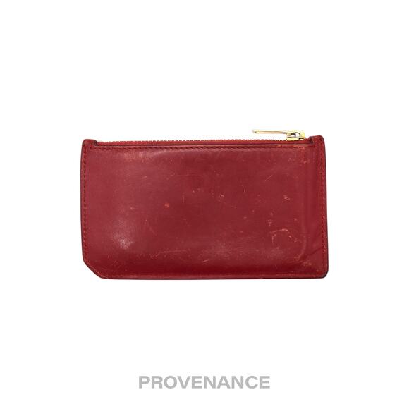 🔴 Saint Laurent Paris SLP Fragment Zip Card Wallet - Red - Picture 2 of 8